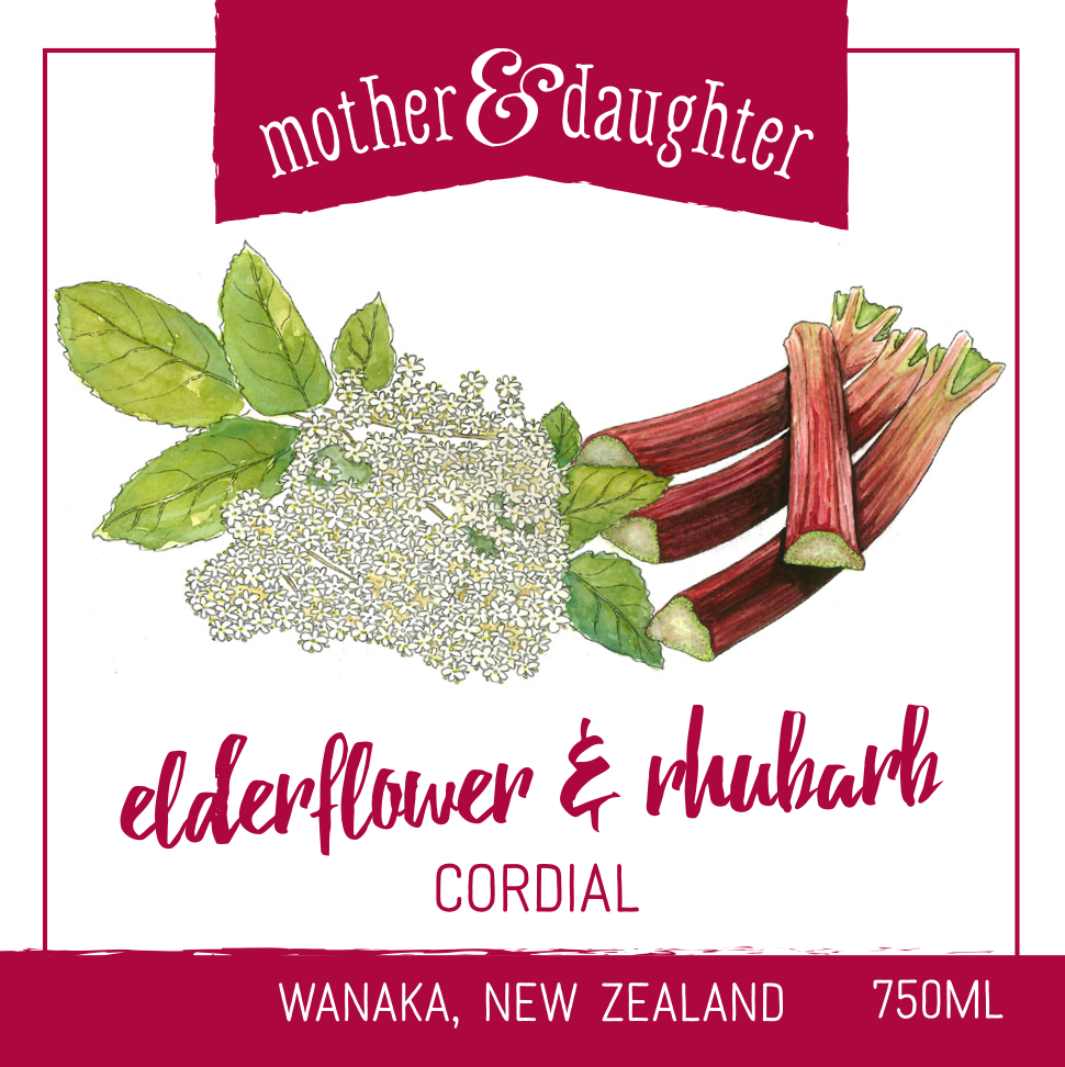 Elderflower and Rhubarb Cordial